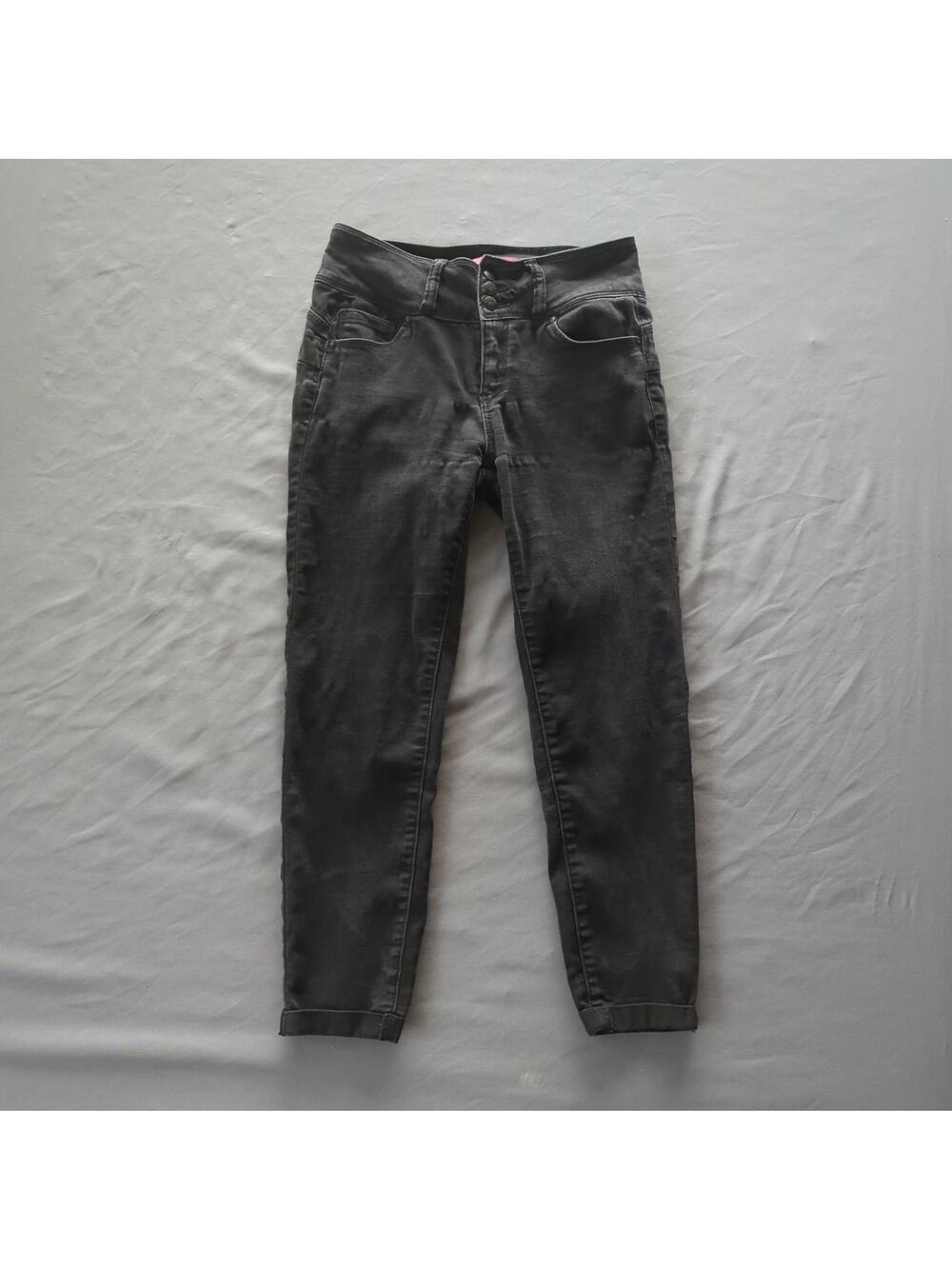 Wax Jean Black Skinny Ankle Jeans Stretch Denim Women's 28x22 Scene Kid Grunge